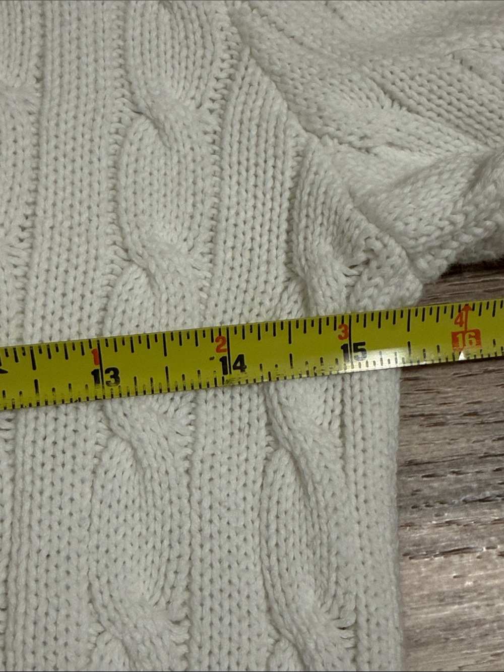 VTG Ralph Lauren Cable Knit Sweater Women’s S White Crew Neck Cotton Old Money - Picture 4 of 6